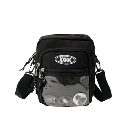 Korean Crossbody Bags Women Men Unisex Itabag Transparent Pocket Phone Bag Purse Small Shoulder Ita
