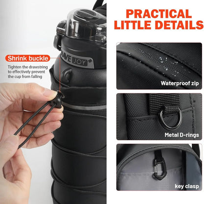 Portable Magnetic Water Bottle Crossbody Sling Bag Men Women Outdoor Fitness Workout Gym Accessories