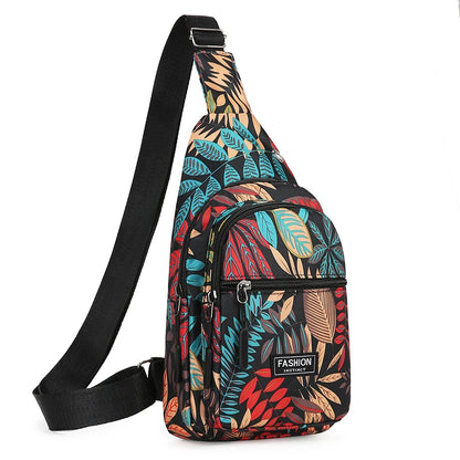 Women's Crossbody Sling Bag – Large Capacity Floral Chest Bag