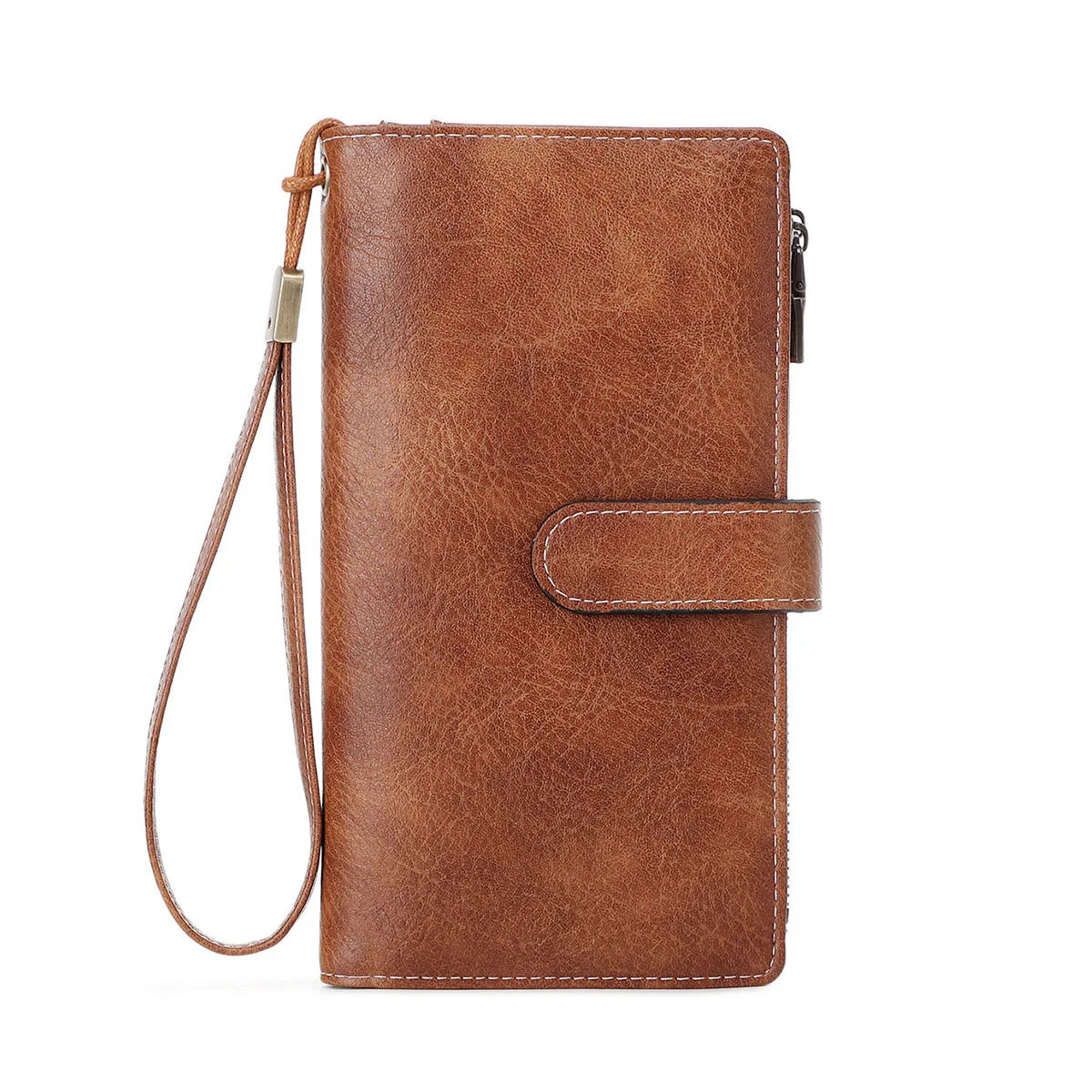 Rfid Anti-Theft Brush Women S Wallet Multi-Functional Three-Fold Long
