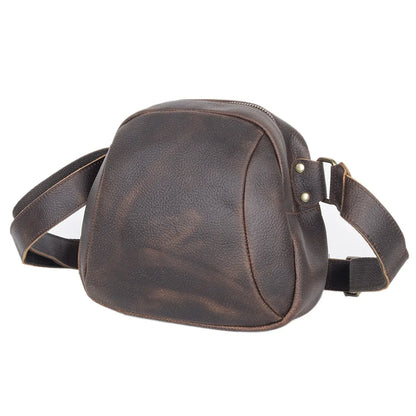 Crazy Horse Cowhide Men S Women Retro Crossbody Bag