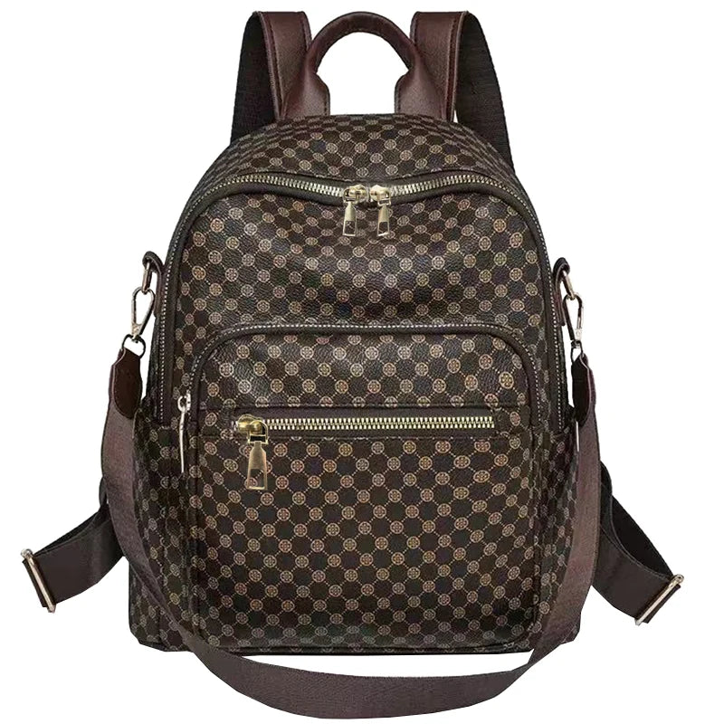 Multi-Color Patterned Casual Backpack Versatile Multi-Compartment