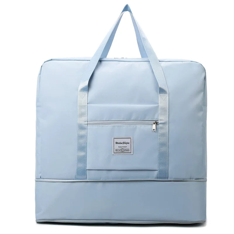 Large Capacity Travel Tote Bag – Multi-Layer Luggage Organizer