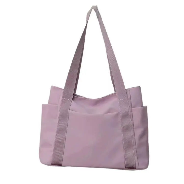 Chic Large Capacity Tote Bag Women Lightweight Durable Oxford Fabric Handbag Shoulder Bag