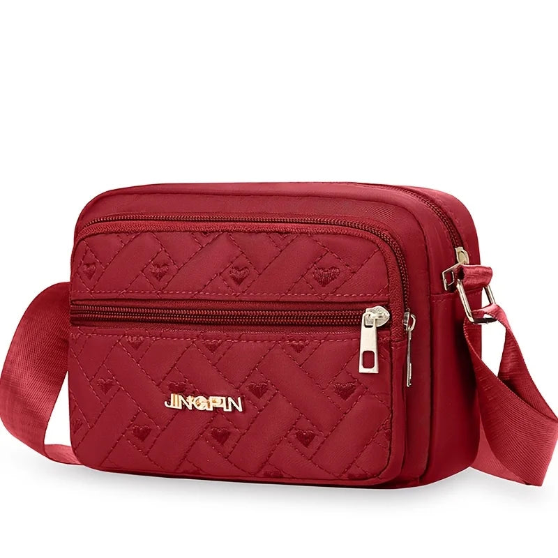 Nylon Crossbody Bag for Women – Lightweight Quilted Shoulder Purse