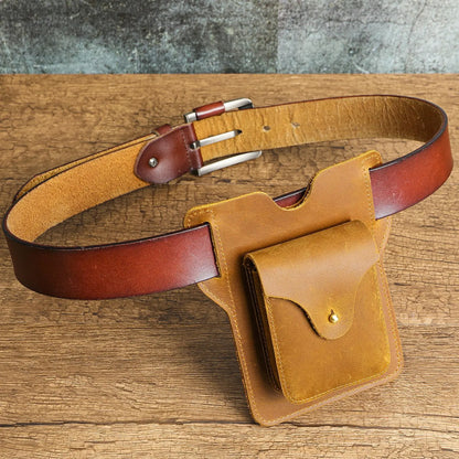 Men S Mobile Phone Storage Waist Hanging Wallet Multifunctional Tools Outdoor Site Real Belt Cover