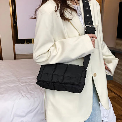 Space Cotton Down Jacket Shoulder Bag Strap Adjustment