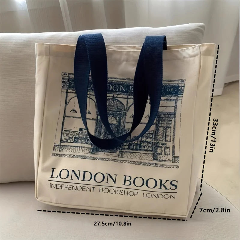 Canvas Tote Bag – Large Literary Shakespeare Shoulder Bag