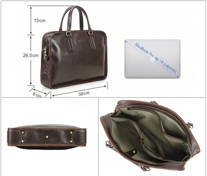 14 2-Inch Computer Leather Large-Capacity Men S Bag