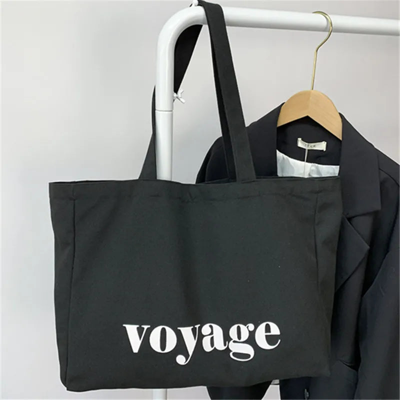 Voyage Canvas Tote Bag – Large Capacity Shoulder Bag for Women