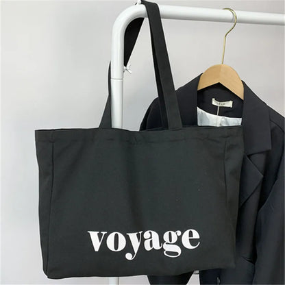 Voyage Canvas Tote Bag – Large Capacity Shoulder Bag for Women