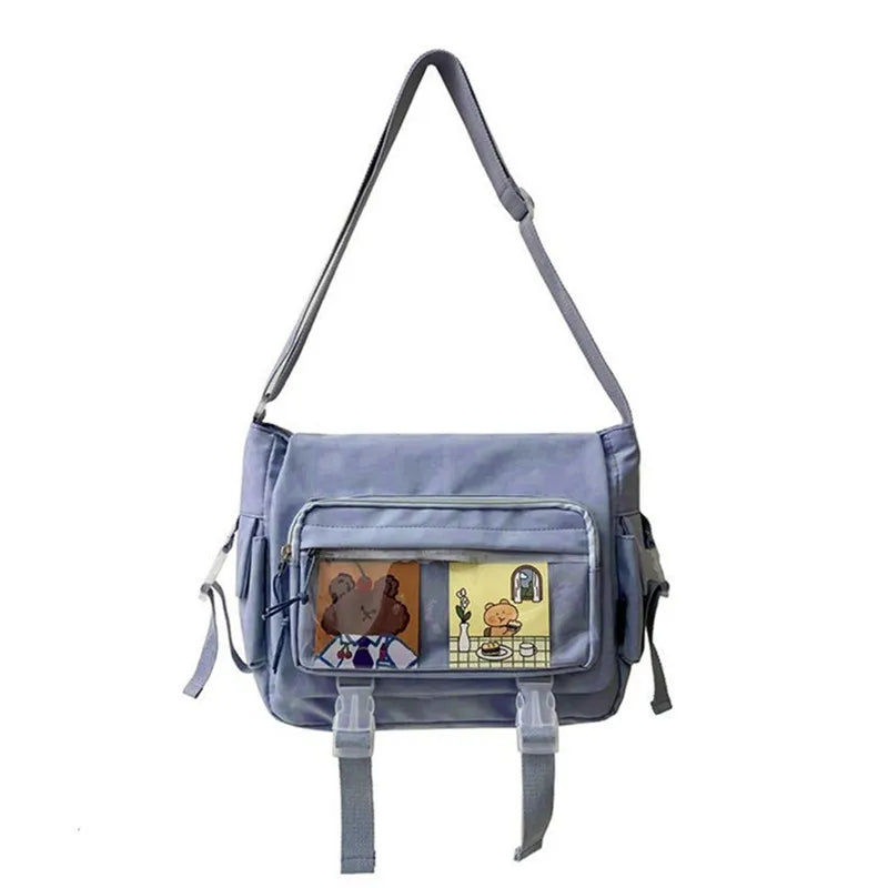 Waterproof Nylon Crossbody Bag for Women – Large Capacity Shoulder Handbag