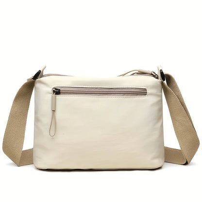 Nylon Women's Crossbody Shoulder Bag – Multi-Pocket Zipper