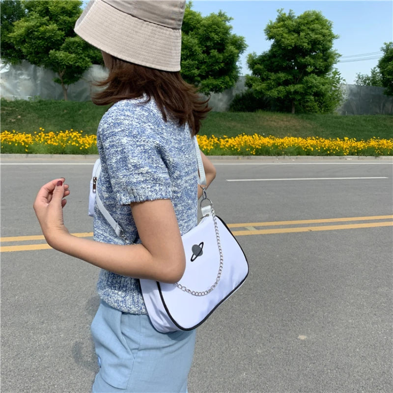 Popular Versatile Diagonal Cross Bag Chain Bar Underarm Arm Shoulder Bag