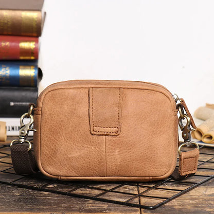 Retro Matte Men S Single-Shoulder Bag Multi-Functional Belt Mobile Phone Waist Bag