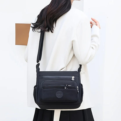 Lightweight Black Nylon Chic Crossbody Bag Women Adjustable Strap