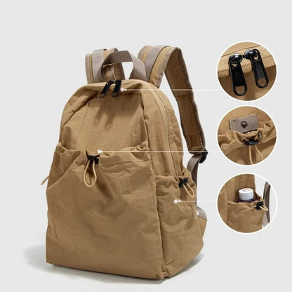 Drawstring Backpack with Multi-Pockets & Adjustable Straps