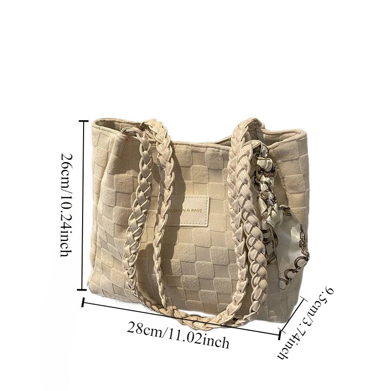 Large Canvas Shoulder Tote Bag for Women – Lightweight Casual Handbag