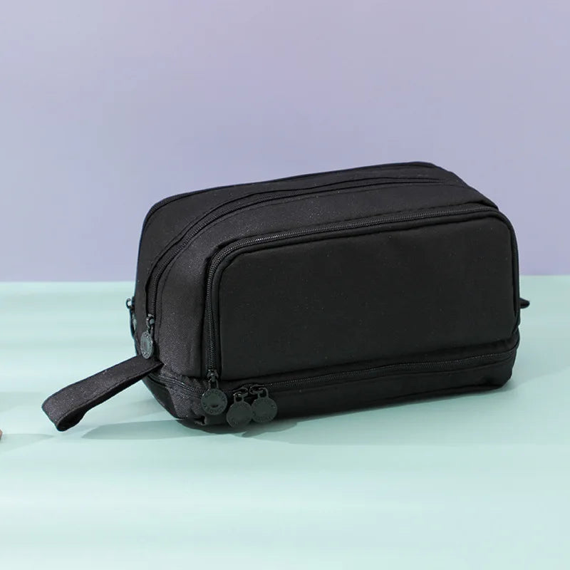 Large Capacity Pencil Case – Multi-Layer Stationery Pouch with Mesh Pockets