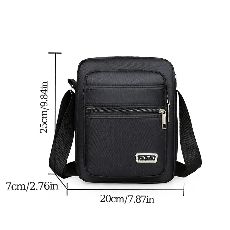Men S Shoulder Bag Business Leisure Large Capacity Portable Handbag Multi Layer Waterproof Summer