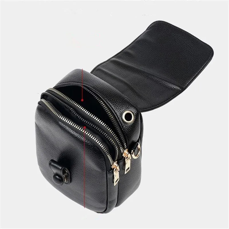Stylish Flip Open Pu Leather Crossbody Bags Women Versatile Shoulder Purses Phone Pouch Pocket