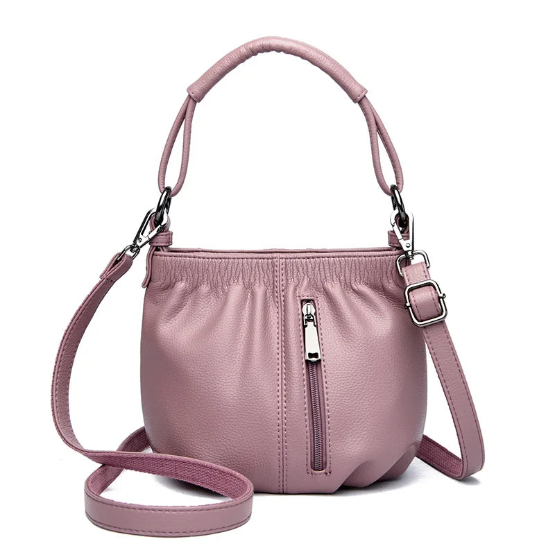 PU Leather Bucket Bag for Women – Small Crossbody Shoulder Purse