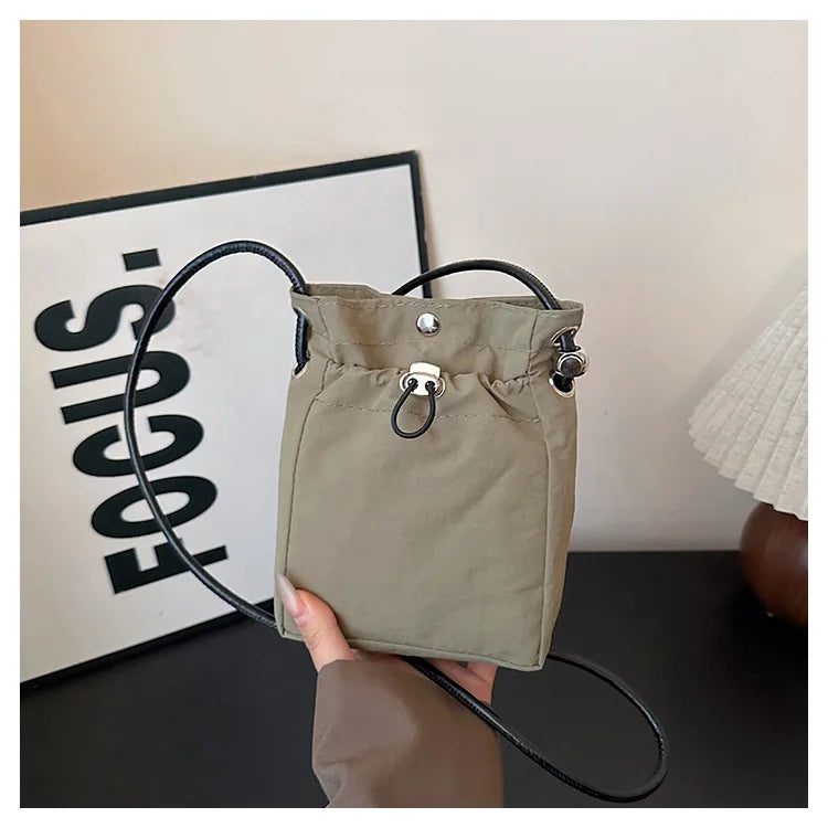 Homefish Nylon Crossbody Bag Soft Mini Phone Wallet Multifunctional Square Shoulder Purse Messenger