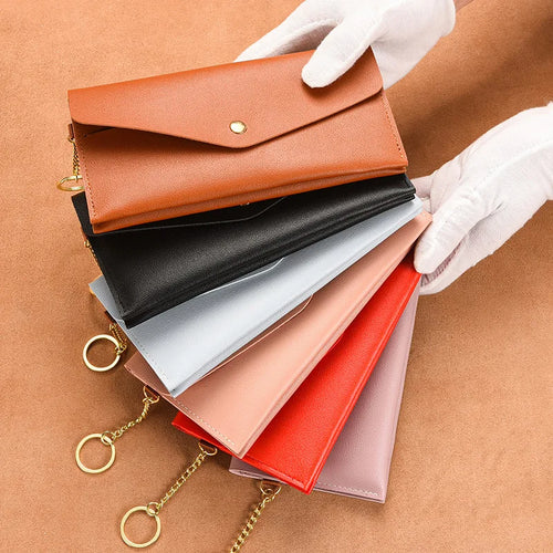 Men S Women Wallets Long Thin Hand Large Capacity Soft Leather Mobile Phone Storage Wallet - Soft