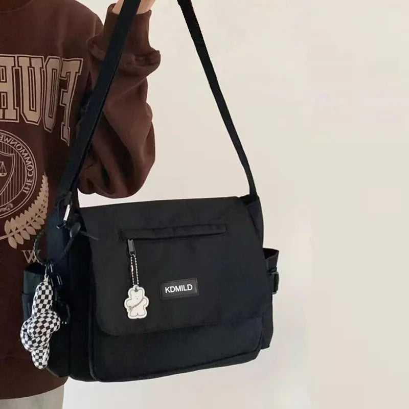 Oxford Diagonal Cross Bags Youth Casual Version Ladies Canvas Shoulder Bag Solid Color Women
