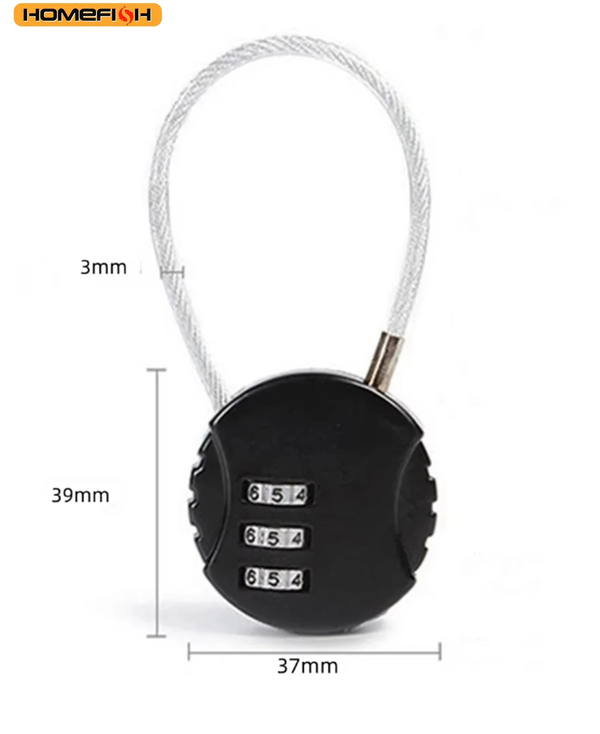 Homefish Safe Digit Combination Cipher Lock Multi-Use Code Lock Suitcase