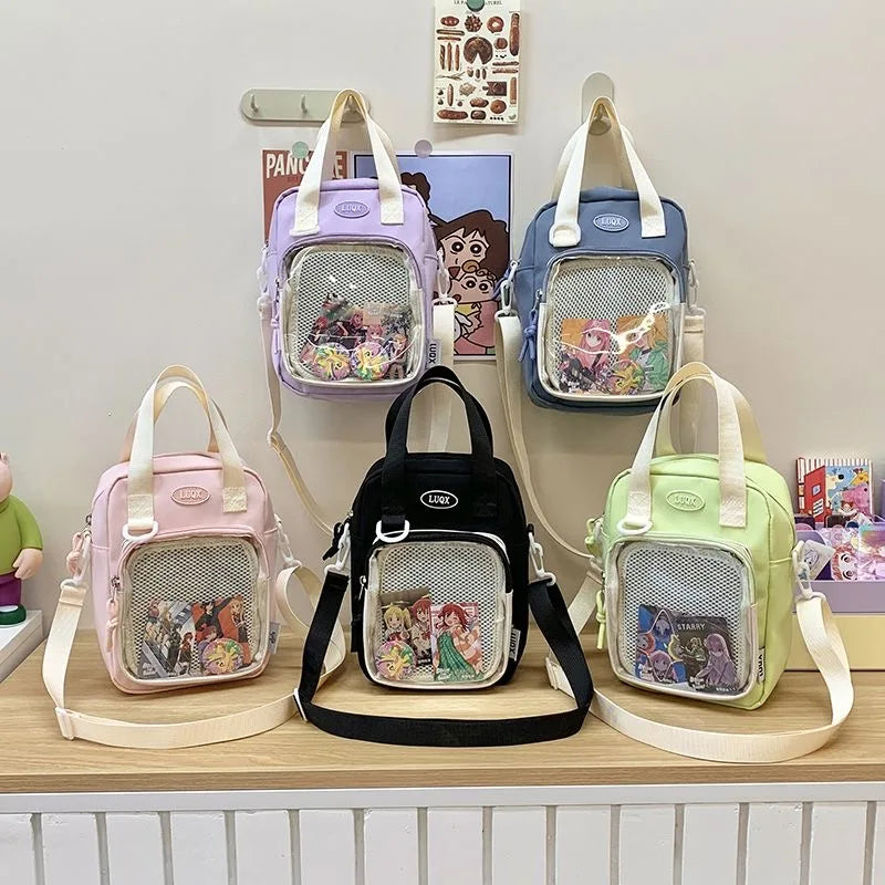 Mini Ita Bag Crossbody – Transparent Window Kawaii Shoulder Bag for Students