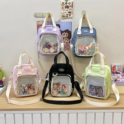 Mini Ita Bag Crossbody – Transparent Window Kawaii Shoulder Bag for Students