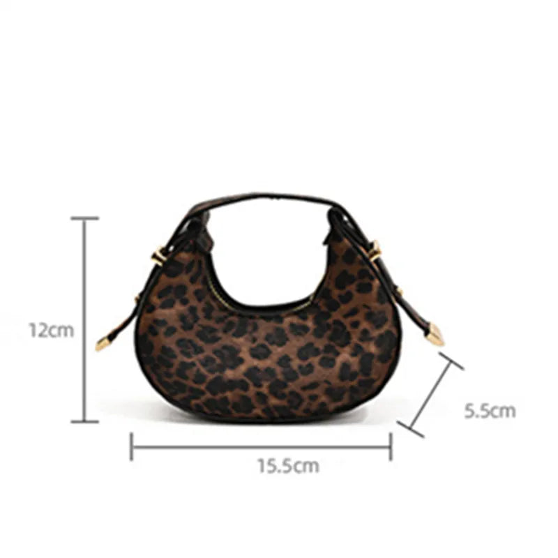 Leopard Print Mini Tote Bag for Women – Chic PU Leather Purse