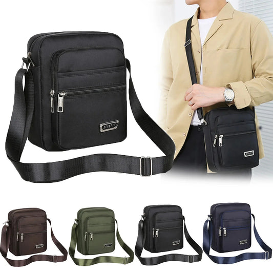 Waterproof Messenger Bag – Men's Multi-Pocket Crossbody Shoulder Bag