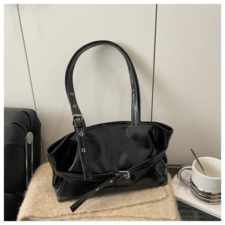 Large Capacity Women S Shoulder Bag Tote Commuter Simple Vintage Cross-Border Style Versatile