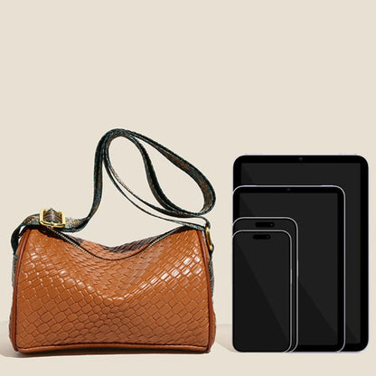 Single Shoulder Armpit Bag Stylish Woven Woman Retro Simple Versatile Commuter Large-Capacity