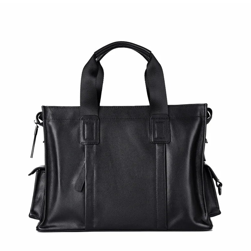 High-End Horizontal Crossbody Soft Leather Computer Storage - Soft