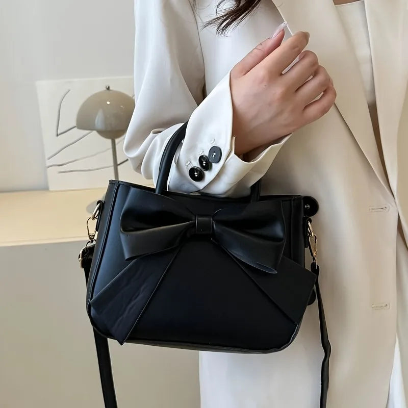 Bow Crossbody Bag – Elegant Handbag with Detachable Strap