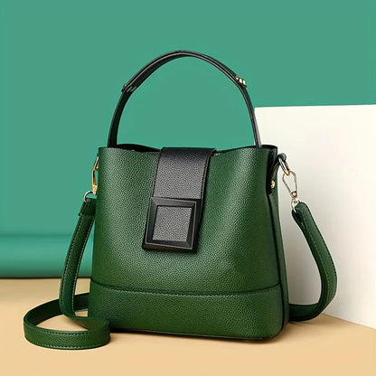 Bucket Bag – PU Leather Top Handle Purse & Crossbody Handbag