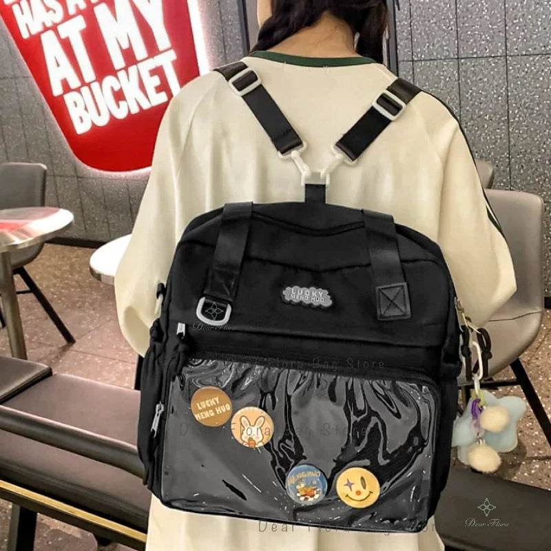 Ita Crossbody Bag Transparent Pocket DIY Badge – Y2K