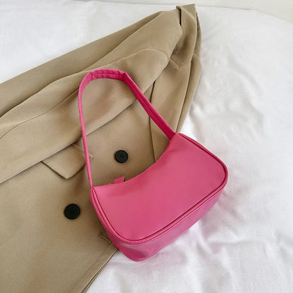 PU Leather Shoulder Bag – Chic Small Square Underarm Bag for Women