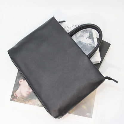 14 4-Inch Computer Bag Pu Leather Simple Men S Casual Handbag - Waterproof