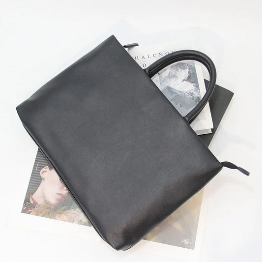 14 4-Inch Computer Bag Pu Leather Simple Men S Casual Handbag - Waterproof