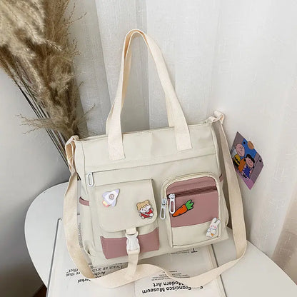 Designer School Handbag Messeng Bag Youth Teen Girls Tote Shoulder Large Capacity Nylon Women