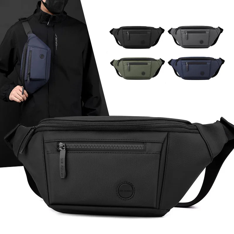 Men S Chest Bag Daily Sports Outdoor Cross-Body One-Shoulder Casual Waterproof Waist - Waterproof