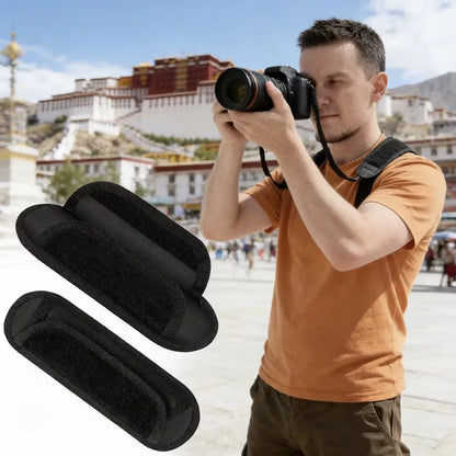 Homefish Black Dual Backpack Shoulder Pad Stress Reducing Wider Schoolbag Strap Weight Comfort