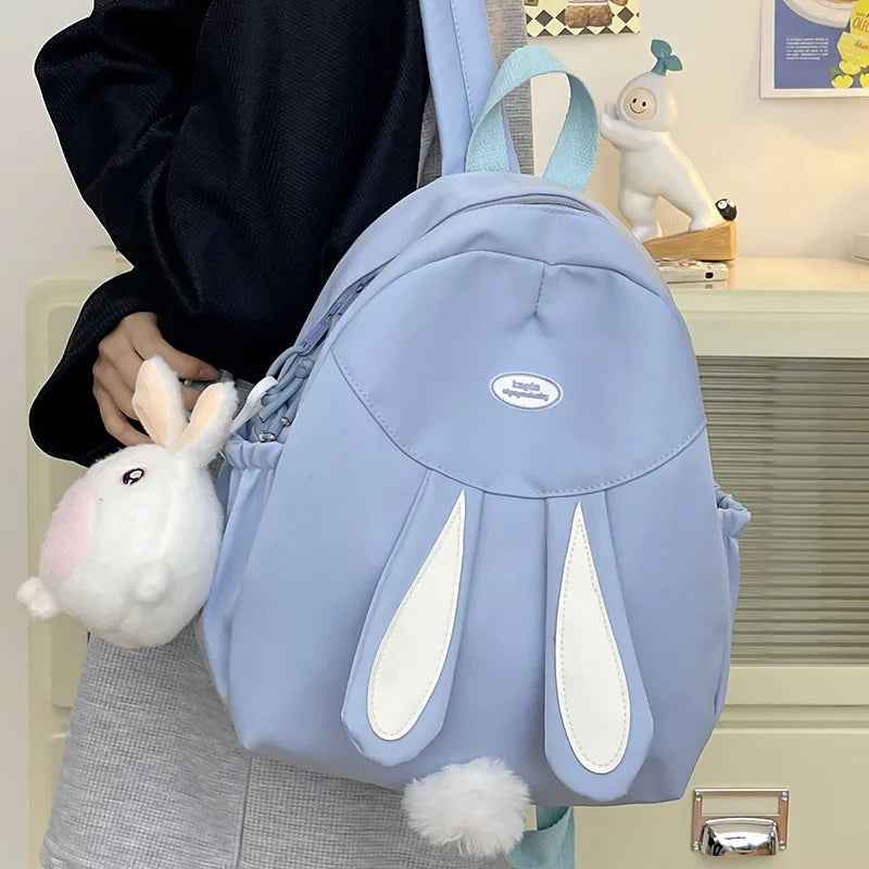 Cute Girl Backpack Student School Schoolbag Simple Everything Bunny Kawaii