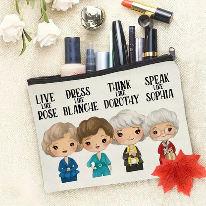 Printed Canvas Cosmetic Bag – Funny Novelty Makeup Pouch for Women