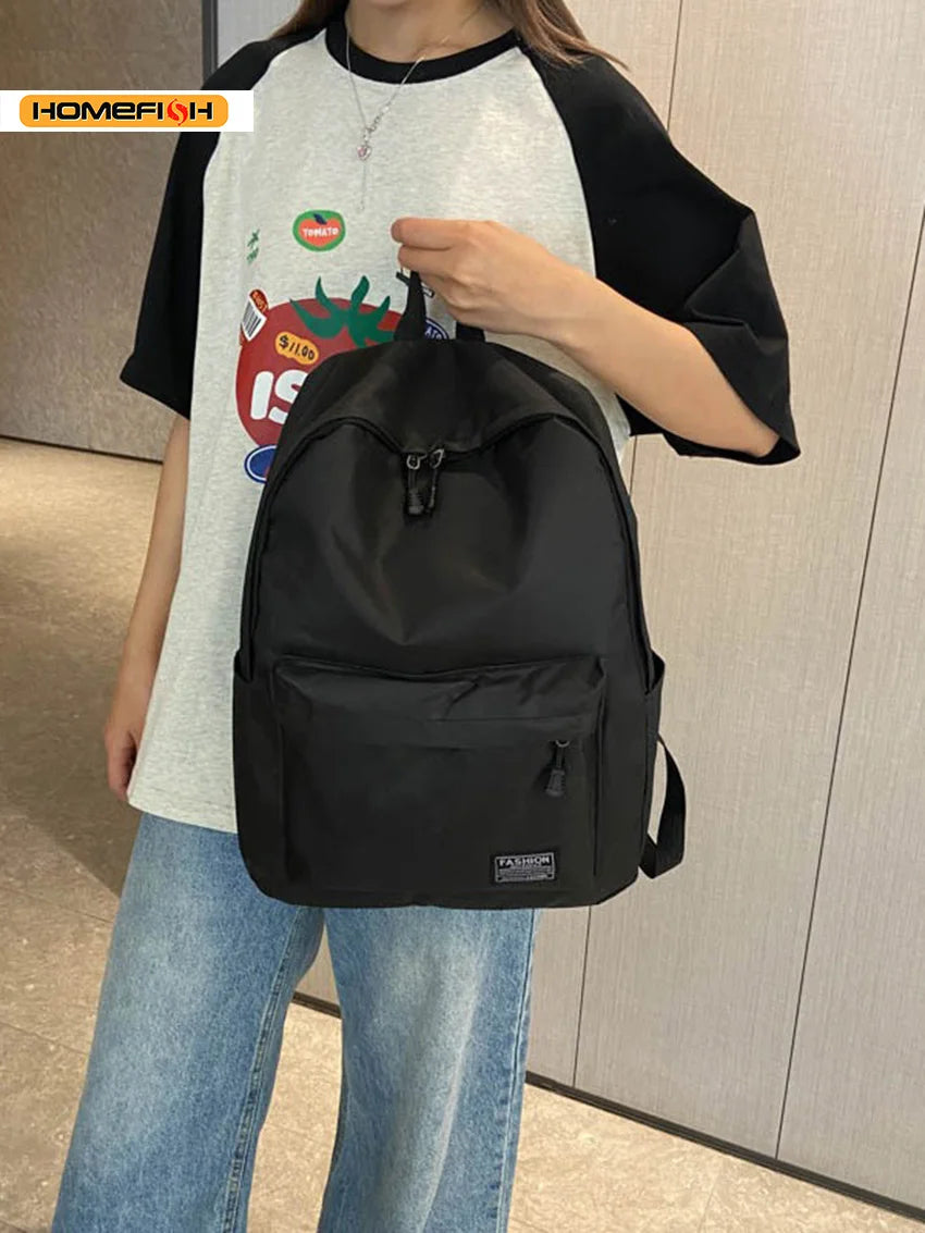 Men S Trendy Minimalist Backpack Versatile Large Capacity School Student Computer Travel Bag