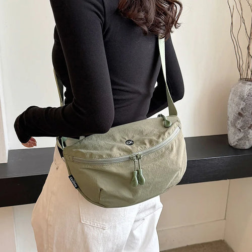 Nylon Crossbody Shoulder Bag – Japanese Style Dumpling Bag